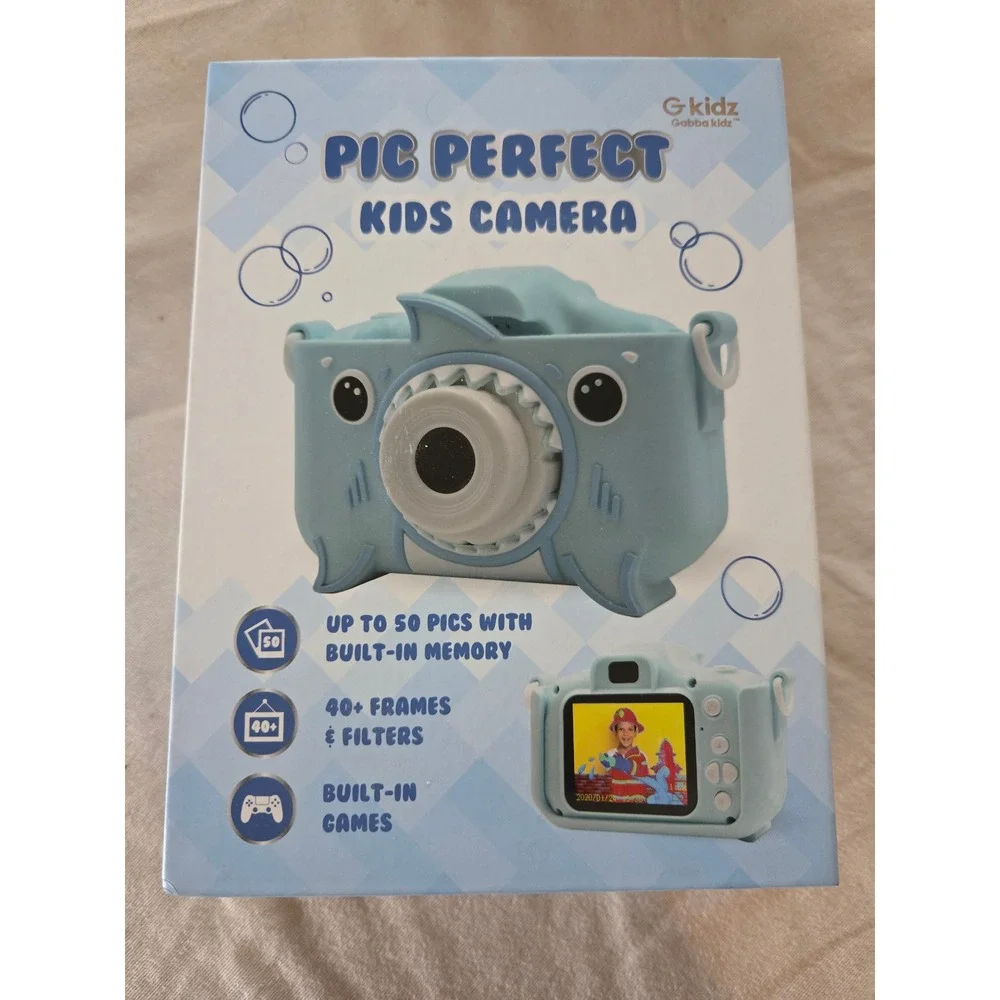 G Kidz Gabba Goods Pic Perfect Kids Camera Blue Shark GK-KDC-SHK Built-in Games